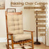 Vicatiful Ties,Set 2 Non-Slip Rocking Chair Cushion,Extra Large Linen Thick Chair Pads,Durable High Back Seat Cushions