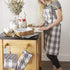 DII Buffalo Check Kitchen Collection, Classic Farmhouse Kitchen Set, Gray & White Oven Mitt, 2 Piece