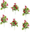 M2cbridge Pack of 6 Christmas Red Berries Artificial Holiday Floral Picks Ornaments