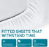 White Classic Fitted Hospital Bed Sheets, Cotton with 200 Thread Count, Size: 36" x 80" x 9"