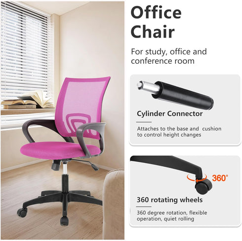 PayLessHere 360 Home Office Chair Desk Computer Chair Adjustable Ergonomic Chair Lumbar Support Armrest Executive