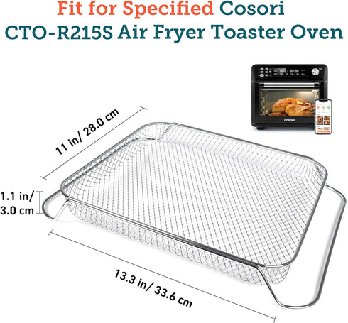 COSORI Fryer Basket for Cook and Air Fry, Toaster Oven, Carbon-Steel