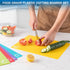 5 Pieces Flexible Plastic Cutting Board Mats, BPA Free Non Slip Cutting Boards for Kitchen, Red, Yellow, Green, Purple,