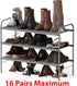 3-Tier 916 Closet, Simple Houseware Shoe Rack Storage Organizer, Grey Space-Saving Shoe Shelf, Holds Pairs, Sturdy