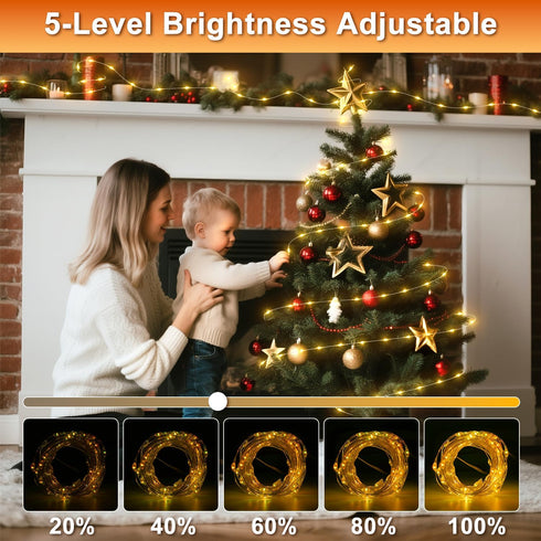 OMIKA 40ft Fairy Lights Plug in, 16 Color Changing 120 LED Twinkle Lights with Remote Timer