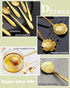 ESRISE 16 Pcs Stainless Steel Cute Tea Spoons, Gold Coffee Spoon for Tea Party Decorations