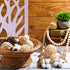 Jutom 20 Pieces Decorative Balls Set for Bowls, Assorted Decorative Filler with Wood Bead Garland