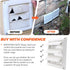 4" Louvered Dryer Vent Cover by Beaquicy - Outdoor White Exhaust Cap with Aluminum Built-in Pest Guard Screen & Screws