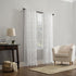 No. 918 Yvette Trellis Jacquard Sheer Curtain Panel, 52" x 84", White