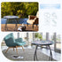 14 MUMTOP Side Patio Tables-Mosaic Outdoor Side Table - Flower Glass Accent Round EndTable, Plant Stand Indoor Small