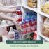 RUBOXA Shatterproof Clear Plastic Storage Bins, BPA-Free Freezer and Refrigerator Organizer Bins, 4 Pack