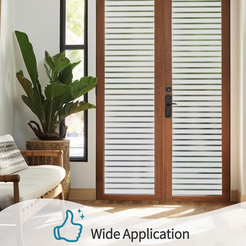 Niviy 23.6 x 78.7 Inches Frosted Window Film, Non-Adhesive Static Cling with UV Protection for Home Office