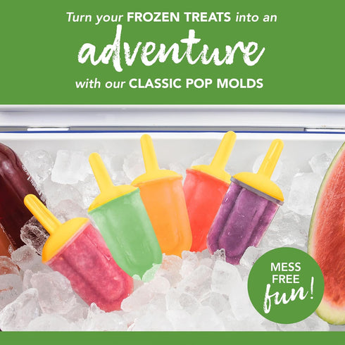 Tovolo Popsicle Molds with Sticks, 5-Pack Classic Reusable Ice Pop Molds for Homemade Snacks