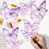 QZCYU 50 Pcs Butterfly Baby Shower Games, Butterfly Diaper Raffle Tickets with Diaper Raffle Card Box, Gender Reveal