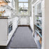 Keeko 2x6 Washable Hallway Runner Rug, Grey Soft Indoor Low Pile Non Slip Memory Foam Carpet for Bedroom Kitchen Living