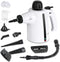Handheld Steam Cleaner, 9-Piece Accessory Set, White, for Cleaning Couch, Carpet, and Upholstery
