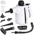 Handheld Steam Cleaner, 9-Piece Accessory Set, White, for Cleaning Couch, Carpet, and Upholstery