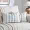 Fancy Homi Set of 2 Boho Light Blue Long Lumbar Decorative Throw Pillow Cover
