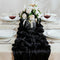 SRIZIAN 10ft Black Cheesecloth Table Runners, Wide Gauze Boho Table Runners for Bridal Shower Wedding Birthday Party
