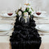 SRIZIAN 10ft Black Cheesecloth Table Runners, Wide Gauze Boho Table Runners for Bridal Shower Wedding Birthday Party