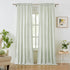 ZJDECOR Sage Green White Buffalo Plaid Curtains 84 Inches Long,Crinkled Not-See-Through Sheer