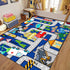 4.5x6 Kids Car Rug Play Mat - City Life Map Car Mat for Kids Toy Educational Play Traffic Road Carpet for Childrens