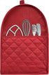 Stand Mixer Dust-proof Cover - Water-resistant KitchenAid Mixer Cover with Multi Pockets for 5-8 Quart (Red)