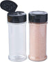 12 Pack of 6 Oz. Empty Clear Plastic Spice Bottles with Black Top Lids for Storing Salt, Sweeteners, and Spices