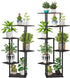 6 HAYOFAMY Tier Plant Stand Indoor, Tall Plant Shelf Metal Wood Multiple, Flower Pot Holder for Living Room Office