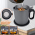 MORDEN MS Bacon Grease Container: 1.7L Grease Saver with Strainer, Iron Cooking Oil Can, Gray