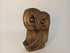 mik-Dyzayn 5 Inch Owl Figurine | Abstract Wood Carving Owl Gifts | Modernist Sculpture, Brown