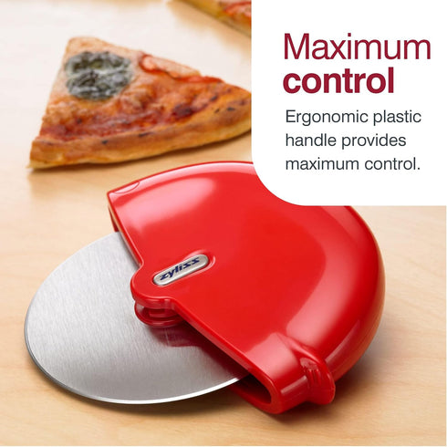 Zyliss Pizza Wheel - Handheld Pizza Cutter with Removable Blade, Plastic with Stainless Steel Blade, Dishwasher Safe
