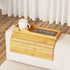 SpaceAid Bamboo Couch Cup Holder, Anti Falling Foldable Sofa Armrest Tray with