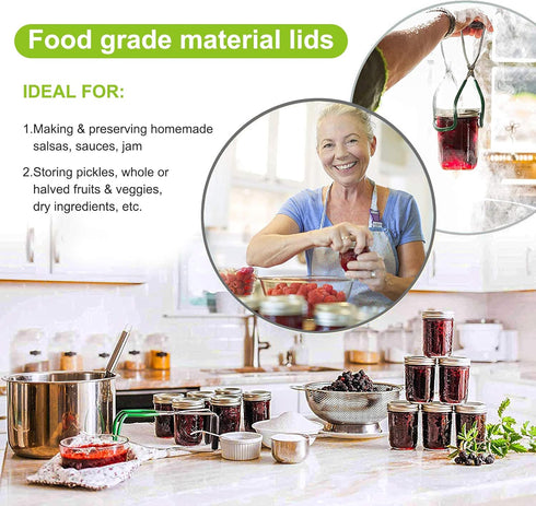 Mason Jar Lids and Rings - 48Pcs Regular Mouth Canning Lids for Ball, Kerr Jars with Leak Proof Seal