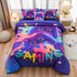 Aimuan Gaming Comforter Sets for Boys Kids Bedding Sets, Video Games Console Action Buttons, Twin 6 Pcs, Purple