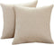 Decorative Linen Throw Pillow Covers, Set of 2 Couch Cushion Covers with Zipper, 20x20 Inches for Living Room