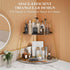 NiHome 2-Tier Acrylic Corner Organizer for Bathroom, Kitchen, Bedroom - Sturdy Makeup Organizer for Vanity Storage