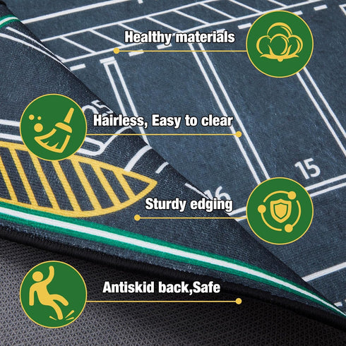5x7 Tinideya Kids Playmat Rug ft, Non-Slip Rubber Backing Traffic Road Playmat, Cars Play Mat for Toddler Children