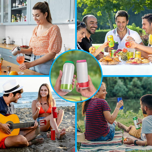 6 Pack Silicone Soda Can Cover Lids, Reusable Soda Can Lids Beer Can Covers Pop Can Covers, BPA Free Silicone Can