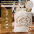 NIKKOUR 1 Large Linen Beeswax Bread Bags Sourdough Bread Bags Reusable Double-Lock Freezer Baking Container Gift Giving