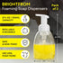 Commercial 8oz (250ml) Pack 2 BRIGHTFROM Foaming Soap Dispenser Pump Bottles, BPA Free Empty Refillable Plastic
