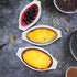 Set of 4 Ceramic Oval Au Gratin Baking Dishes, 7 oz, Oven & Microwave Safe, Double Handle for Kitchen Use
