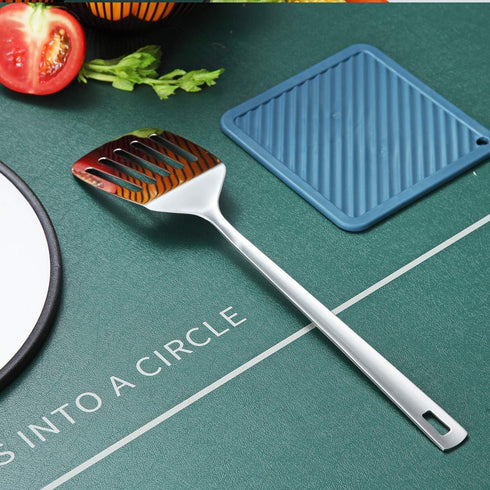 Stainless Steel Spatulas, Berglander Slotted Turner, Metal Spatulas for Cooking, Kitchen Spatulas for Nonstick Cookware