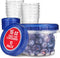 Stock Your Home 16oz Plastic Containers with Twist Top Lids, 10 Pack Freezer Containers for Leftover Food, Airtight
