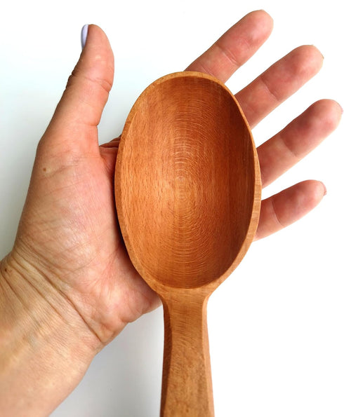 14-inch Large Wooden Spoon, Heavy Duty Non-Stick Cooking Spoon with Strong Long Handle for Stirring and Mixing