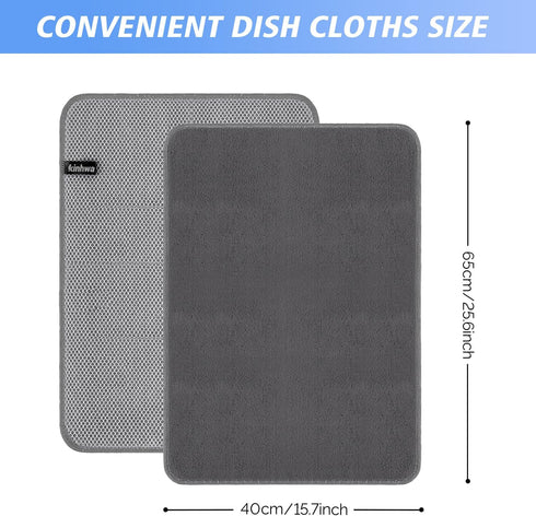 15inchx25inch 6pack) KinHwa Kitchen Washcloths for Dishes Absorbent Microfiber Dish Cloths Dish Towels for Kitchen