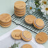 12 Set Tessco for you Pieces Yogurt Jar Lids Inspirational Yogurt Bamboo Lids with Silicone Sealing Compatible with Oui