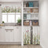 Emvency Floral Herbs Kitchen Window Curtains, 36 Inch Valance and Tier Set, Vintage Sage Green Leaf Treatment