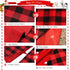 Christmas Tree Skirt Red Black Buffalo Plaid, Small 24 inch Cotton Linen Fabric for Fall Farmhouse Thanksgiving Xmas