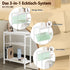 2 1 Side Table for Small Spaces, Narrow End Table with Magazine Holder, in Design Slim Side Table, Skinny Nightstand